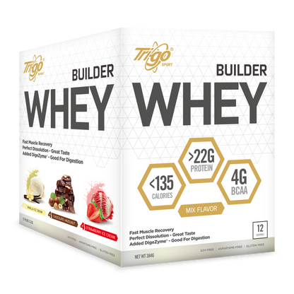 Builder Whey Protein Powder individual pack - 12x32g (Mix flavors)