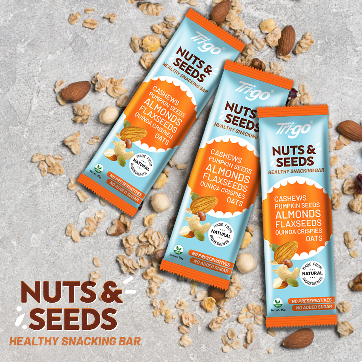 Vegan Nuts & Seeds Healthy Snacking Bar 12pcs x 35g