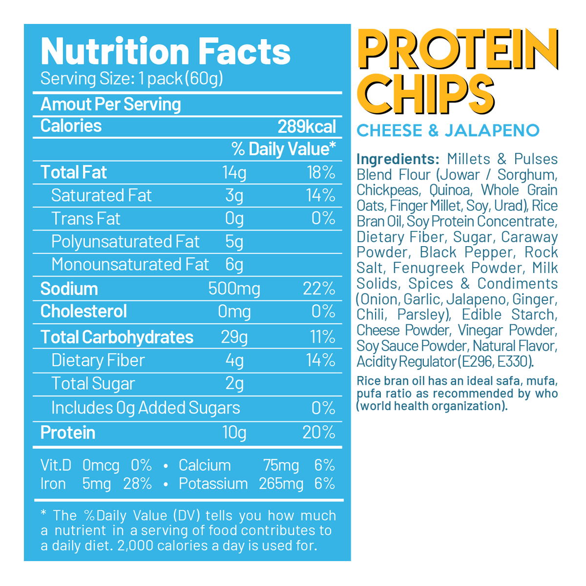 Vegetarian Protein Chips 60g x 6